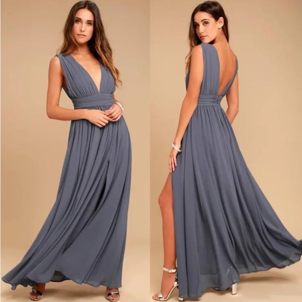 Heavenly Hues Denim Blue Maxi Dress